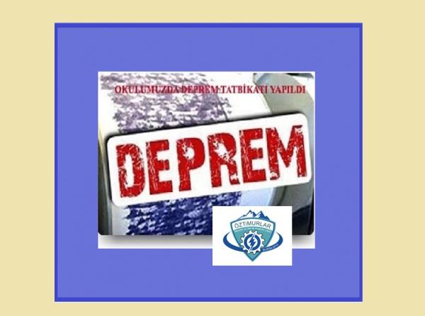 2018-2019 EĞİTİM ÖĞRETİM YILI "DEPREM TATBİKATI"